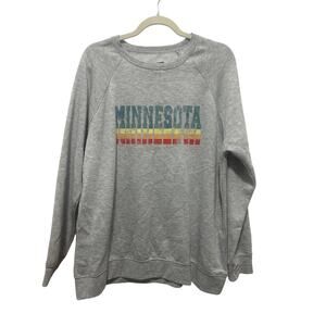State of Mind Women's "Minnesota" Casual Gray Crewneck Fall Sweater XL NWT